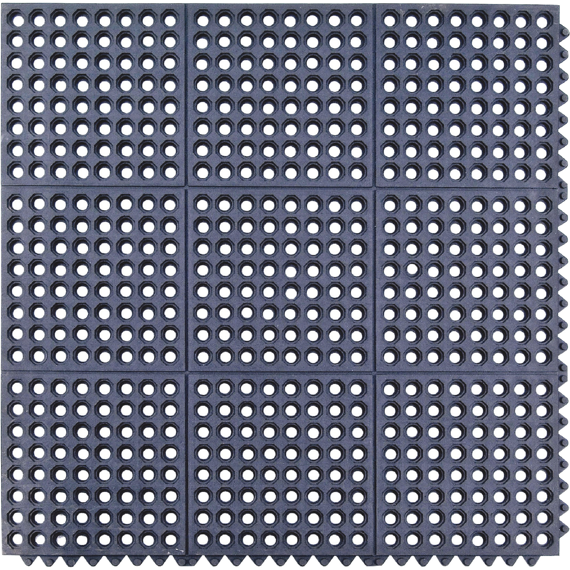 Ironton Rubber Safety Mat, 35.82in. x 35.82in. x 1/2in.